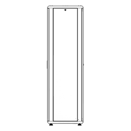 Gabinete Rack 42 Unidades / Piso 19 Pulgadas / Puerta Cristal Templado / Capacidad Carga 1000 Kg / Acero Calibres 16-18-20 / Ventilación Superior / Cerradura Seguridad, Niveladores Incluidos