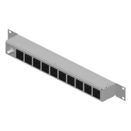 PDU Horizontal / 10 Tomas NEMA 5-15R / Rack 19 in 1UR / 120Vca 15A / Reestablecedor 15A / Cable 2.5 m (8.2 ft) / Acero Rolado en Frío