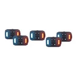 Luz Auxiliar Recargable, 26 LEDs, Rojo/Azul/Blanco, Incluye Clip y Base Magnética 