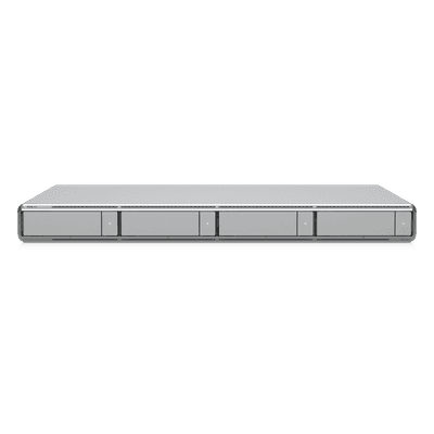 NVR Rack 1U / 4 Bahías Hot-Swap / 10G SFP+ y 2.5GbE / 30 Cámaras 4K / Edge-AI / HDMI Viewport