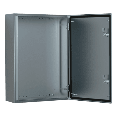 Gabinete Industrial / Acero Inoxidable AISI 304L / IP66 / 500x500x210 mm (19.7x19.7x8.3 in) / Montura Mural / Placa de Montaje 2 mm