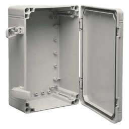 Gabinete QLine I Tipo 4X / 200 x 200 x 180 mm (7.87 x 7.09 x 7.09 in) / ABS / IP66 / Tapa Opaca con Tornillos / Montaje 180 x 180 mm / Gris RAL 7035