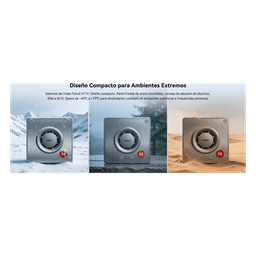 Video Intercom IP para Exterior / Cámara 4 Megapixel (1080p) / HDR e Iluminación IR / Altavoz 5W y Doble Micrófono con Reducción de Ruido / Panel Acero Inoxidable y Cuerpo Aluminio / IP66 e IK10 / PoE+ / 2 Líneas SIP