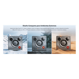 Video Intercom IP para Exterior / Cámara 4 Megapixel (1080p) / HDR e Iluminación IR / Altavoz 5W y Doble Micrófono con Reducción de Ruido / Panel Acero Inoxidable y Cuerpo Aluminio / IP66 e IK10 / PoE+ / 2 Líneas SIP