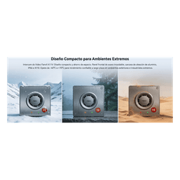 Video Intercom IP para Exterior / Cámara 4 Megapixel (1080p) / HDR e Iluminación IR / Altavoz 5W y Doble Micrófono con Reducción de Ruido / Panel Acero Inoxidable y Cuerpo Aluminio / IP66 e IK10 / PoE+ / 2 Líneas SIP