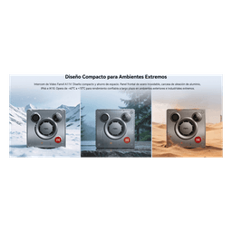 Video Intercom IP para Exterior / Cámara 4 Megapixel (1080p) / HDR e Iluminación IR / Altavoz 5W y Doble Micrófono con Reducción de Ruido / Panel Acero Inoxidable y Cuerpo Aluminio / IP66 e IK10 / PoE+ / 2 Líneas SIP