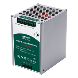 Fuente de Alimentación Industrial | Tipo DIN Riel | 48 VCC | 10 A | Capacidad de baterías de respaldo