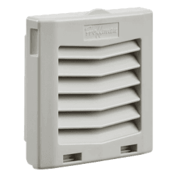 Rejilla de Escape para Ventilador con Filtro HG / Protección IP54 / Compatible con Ventiladores HF04 de 4 in (102 mm) / De Plástico / Color Gris Claro