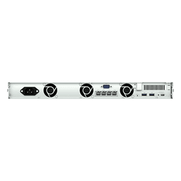 NAS Rackmount 4 Bahías / 1U 44 mm (1.73 in) / AMD Ryzen V1500B 4 Núcleos 2.2 GHz / 4GB DDR4 ECC SODIMM / 4x 1GbE RJ45 / PCIe 3.0 x8 / Escalable a 8 Bahías con RX426 / DSM / Storage Tiering