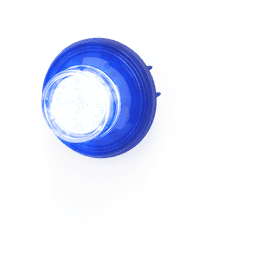 Estrobo Oculto de 12 LED, Azul/Blanco, Bisel Negro, Lente Transparente