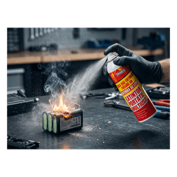 Extintor Portátil en Aerosol / Fuegos Clase A, K y Li / Fuego de baterías de iones de litio
