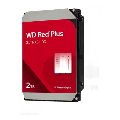 Disco Duro WD RED / 2 TB / 3.5" / 5400 RPM / CMR / 64 MB Caché / 175 MB/s / NASware™ / RAID Optimizado / MTBF 1M Horas 