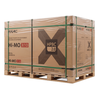 Pallet con 36 Módulo Solar LR760HVHL540M HI-MO X10 LIGHT DESIGN, 540 W, 44.88 Vcc, HPBC 2.0