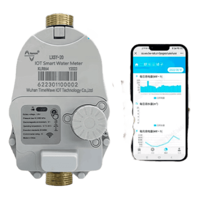 Medidor de Agua Mecánico LoRaWAN IoT de 2 Pulgadas / Smart Metering y Telemetría para BMS / Válvula de Corte de Flujo / Batería Litio de Larga Duración / Comunicación Inalámbrica / Monitoreo Remoto