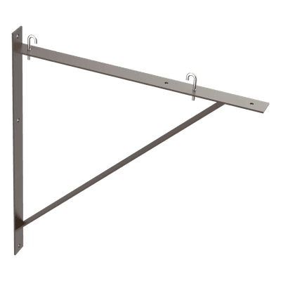 Kit de Soporte Triangular a Pared / Para Escalerillas de 15, 18 y 24 in (381, 457 y 610 mm) / Acero al Carbono Suave / Acabado en Polvo RAL 9005 / Incluye J-Bolt Kit / Espesor 5 mm