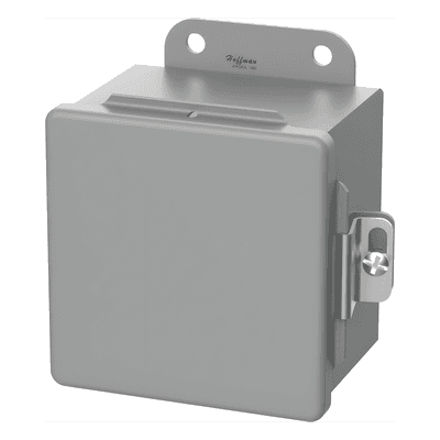 Gabinete de Bisagra Continua CH / NEMA Tipo 12 / 6 x 4 x 3 in (152 x 102 x 76 mm) / Acero Dulce / Gris / Abrazaderas Atornilladas / Montaje en Pared