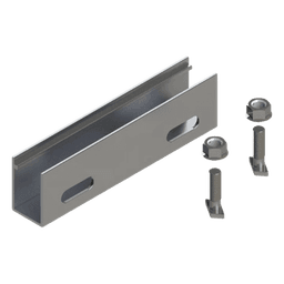N Connector / Cople de Aluminio para N Rail 4.72 / Acero Inoxidable / 
