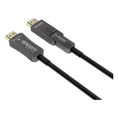 Cable HDMI Óptico Activo| 4K Real | 15 m | 18 Gbps | 4K@60Hz 4:4:4 | HDMI 2.0b | HDCP 2.2 | HDR | ARC | Conector RX Desmontable | Plug and Play