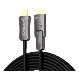 Cable HDMI Óptico Activo| 4K Real | 30 m | 18 Gbps | 4K@60Hz 4:4:4 | HDMI 2.0b | HDCP 2.2 | HDR | ARC | Conector RX Desmontable | Plug and Play