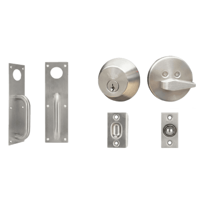 Kit Jaladera / Cerrojo B500P Llave Mariposa / Resbalón Pestillo de Bola Ajustable / Acero Inoxidable y Cromo