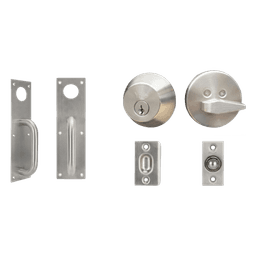 Kit Jaladera / Cerrojo B500P Llave Mariposa / Resbalón Pestillo de Bola Ajustable / Acero Inoxidable y Cromo