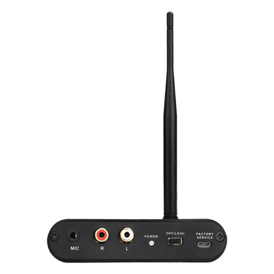 Transmisor Inalámbrico Silent Disco / Sonido HiFi de Alta Fidelidad / Entrada de Micrófono y RCA / Batería 1000 mAh / Alcance 300 m (984 ft) / Portátil y Duradero