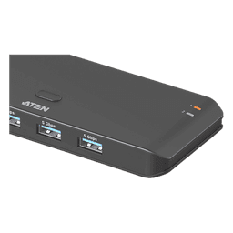 Switch Compartido USB 3.2 Gen 1 2x4 | Tipo de Host A+C | 5 Gbps | Botón Integrado | Selector Remoto | Diseño Compacto | InstaSync