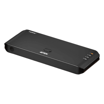 Switch HDMI 4 Puertos True 4K Essentials | RapidSync™ | HDR10+ | HDCP 2.2 | Control por Botón e IR | LPCM 7.1 | Diseño Compacto
