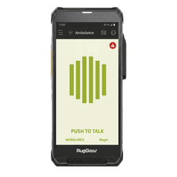 Kit Radio PoC LTE RugGear RG880i + Licencia TASSTA T.FLEX Smart 12 meses / Pantalla HD+ 5.5" (14 cm) 500 nits / Snapdragon 680 MCPTT / IP68 y MIL-STD-810H / Altavoz 103 dB / Android 14