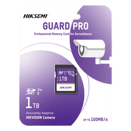 Tarjeta SD GuardPro P10 / 1 TB / 100 MB/s Lectura / 90 MB/s Escritura / Clase 10 U3 V30 / 3D TLC NAND / Especializada Para Videovigilancia 24/7