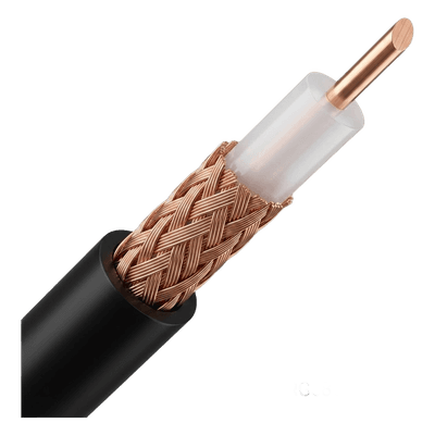 Cable Coaxial RG58/U | Bobina de 100 metros | Conductor Cobre 20 AWG | Malla 95% | Impedancia 53 Ω | Atenuación 55.9 dB/100m @ 1000 MHz | Certificación UL & ETL