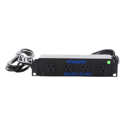 Interface de Transferencia Automática / Conmutación en 15 ms / 4 Salidas NEMA 5-15R / 20 A Total / 110 VCA 50/60 Hz / Detección 75-77 VCA
