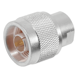 Adaptador UNIDAPT Hembra a N Macho. Plata-Oro-Teflón.