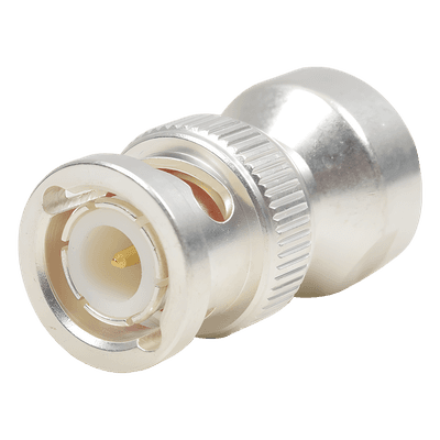 Adaptador UNIDAPT Hembra a BNC Macho. Plata / Oro / Teflón. 