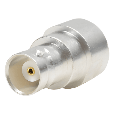 Adaptador UNIDAPT Hembra a BNC Hembra. Plata / Oro / Teflón.