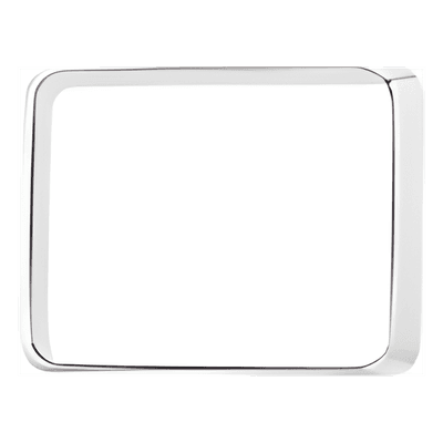 Bisel cromado con empaque para luces Quadraflare 9X7