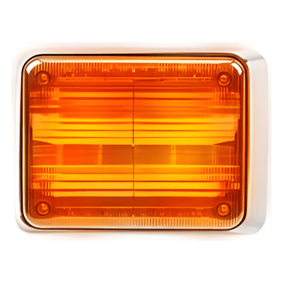 Luz de advertencia Quadraflare LED con flasher integrado y mica de color ámbar