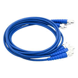 Juego de 3 Cables Doble Malla de 48" con Adaptadores UNIDAPT en los Extremos.