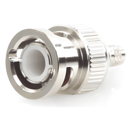 Conector BNC Macho de Anillo Plegable para Cable LP-195, LP-142, LMR-195, RG-58/U, RG-142/U, Níquel/ Oro/ Delrin.