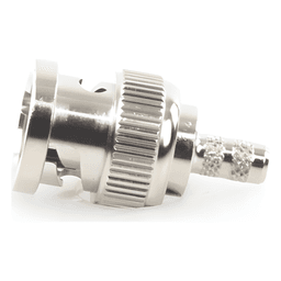 Conector BNC Macho de Anillo Plegable para Cable LP-195, LP-142, LMR-195, RG-58/U, RG-142/U, Níquel/ Oro/ Delrin.