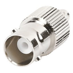 Conector BNC Hembra / Anillo Plegable / Bronce Niquelado / Contacto Oro / Teflón / LP-195, LP-142, RG-58/U, RG-142/U