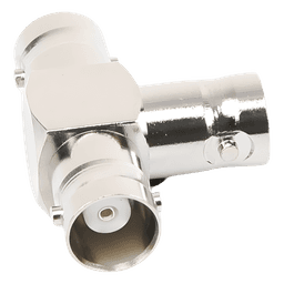 Adaptador RF / Triple BNC Hembra en T / 50 Ohm / Cuerpo Niquelado / Contacto Plateado / Aislante Teflón