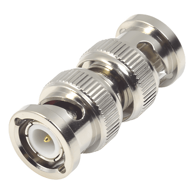 Adaptador en Línea / BNC Macho a BNC Macho / 50 Ohm / Bronce Niquelado / 14 x 33 mm