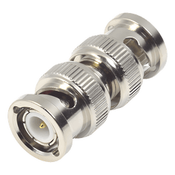 Adaptador en Línea / BNC Macho a BNC Macho / 50 Ohm / Bronce Niquelado / 14 x 33 mm