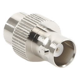 Adaptador de Interconexión / BNC Hembra a Conector-Rosca / Cuerpo Niquelado / Contacto de Plata / Compatible Kenwood e Icom
