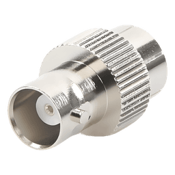 Adaptador de Interconexión / BNC Hembra a Conector-Rosca / Cuerpo Niquelado / Contacto de Plata / Compatible Kenwood e Icom