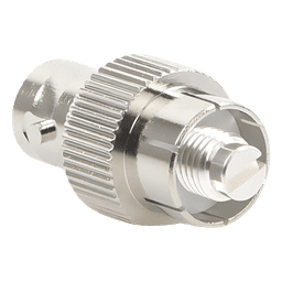 Adaptador de Interconexión / BNC Hembra a Conector-Rosca / Cuerpo Niquelado / Contacto de Plata / Compatible Kenwood e Icom