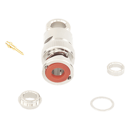 Conector BNC Macho / Rosca / RG-59/U / 75 Ohm / Níquel-Oro-Teflón / 14.8 x 24 mm