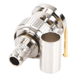 Conector BNC Macho en 75 Ohm, de Anillo Plegable para RG-59/U, Níquel/ Oro/ Teflón.
