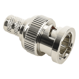 Conector BNC Macho de Anillo Plegable para Cable RG-6, Níquel/ Oro/ Teflón.